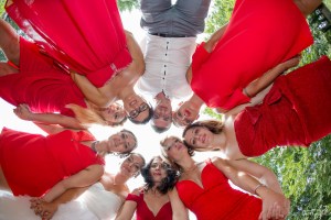 Mariage Noves photos de groupe apéritif